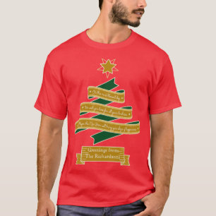 Weihnachtsbaum-Fahnen-Typografie-Stern T-Shirt