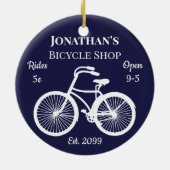 Weihnachtsbaum Fahrradverleih 5 km Keramik Ornament (Hinten)