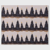 Weihnachtsbaum Fairy Lights Sterne Whimsical Geschenkpapier (Flach)