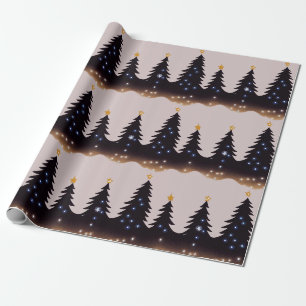 Weihnachtsbaum Fairy Lights Sterne Whimsical Geschenkpapier