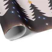 Weihnachtsbaum Fairy Lights Sterne Whimsical Geschenkpapier (Rolleneckpunkt)