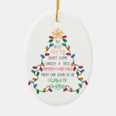 Weihnachtsbaum Familie von 3 Schwangerschaft Ankün Keramik Ornament (Vorne)