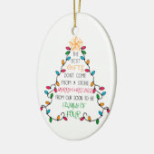 Weihnachtsbaum Familie von 4 Schwangerschaft Ankün Keramik Ornament (Links)