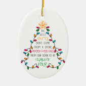 Weihnachtsbaum Familie von 4 Schwangerschaft Ankün Keramik Ornament (Vorne)