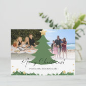 Weihnachtsbaum Familie Weihnachtskarte Feiertagskarte (Stehend Vorderseite)