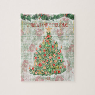 Weihnachtsbaum Familie Xmas Eve Spaß Puzzle