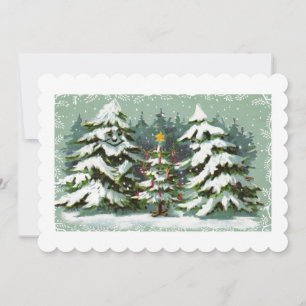 Weihnachtsbaum-Familien-Einladung Einladung