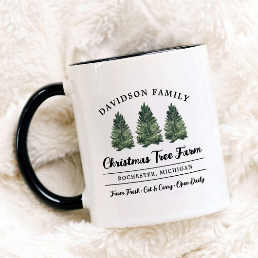 Weihnachtsbaum-Familienferien Tasse