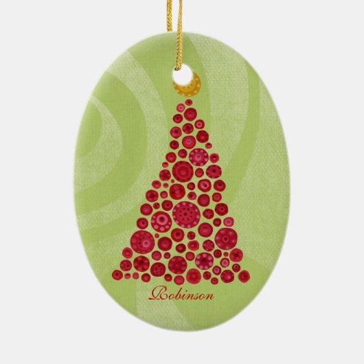 Weihnachtsbaum Familienname Ornament Keepake (Hinten)