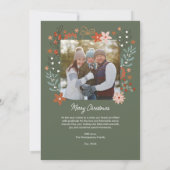 Weihnachtsbaum Familienurlaubskarte der Folk-Art F Einladung (Rückseite)