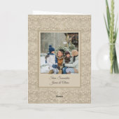 Weihnachtsbaum Family Foto Grußkarte Karte (Rückseite)