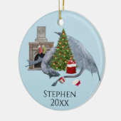 Weihnachtsbaum Fantasy Dragon Keramik Ornament (Links)