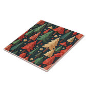 Weihnachtsbaum farbenfrohe Muster Fliese (Seite)