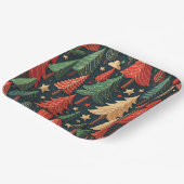 Weihnachtsbaum farbenfrohe Muster Pappteller (Gewinkelt)