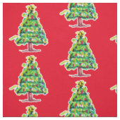 Weihnachtsbaum Farbige Illustration Stoff (Muster)