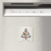 Weihnachtsbaum Farbige Skandinavien Volkskunst Magnet (In Situ (Geschirrspüler))