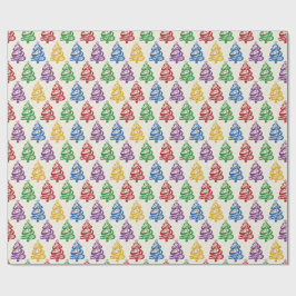 Weihnachtsbaum Farbiger Weihnachten Geschenkpapier