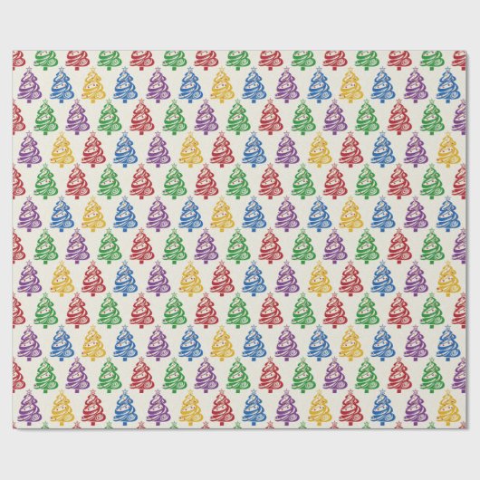 Weihnachtsbaum Farbiger Weihnachten Geschenkpapier (Flach)