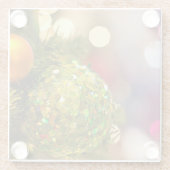 Weihnachtsbaum Farbiges Getränk Glasuntersetzer (Rückseite)