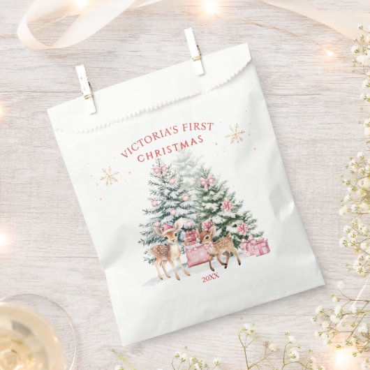 Weihnachtsbaum Fawn Baby's First Christmas Geschenktütchen (Ausgeschnitten)