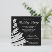 Weihnachtsbaum-Feier Einladung (Stehend Vorderseite)