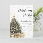 Weihnachtsbaum-Feier Einladung (Stehend Vorderseite)