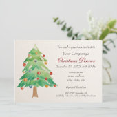 Weihnachtsbaum-Feier Watercolor Einladung (Stehend Vorderseite)
