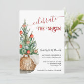 Weihnachtsbaum Feierabend Einladung (Stehend Vorderseite)