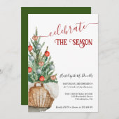 Weihnachtsbaum Feierabend Einladung (Vorne/Hinten)