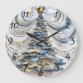 Weihnachtsbaum Feierliche Magie Große Wanduhr (Vorderseite)