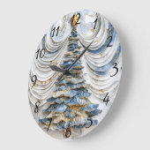 Weihnachtsbaum Feierliche Magie Große Wanduhr (Winkel)