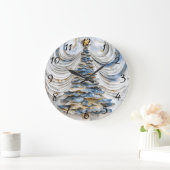 Weihnachtsbaum Feierliche Magie Große Wanduhr (Zuhause)