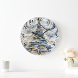 Weihnachtsbaum Feierliche Magie Große Wanduhr