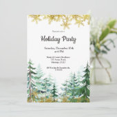 Weihnachtsbaum-Feierlichkeiten Winter Einladung (Stehend Vorderseite)