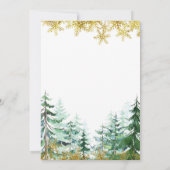 Weihnachtsbaum-Feierlichkeiten Winter Einladung (Rückseite)