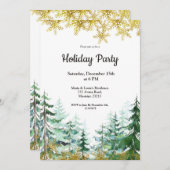 Weihnachtsbaum-Feierlichkeiten Winter Einladung (Vorne/Hinten)