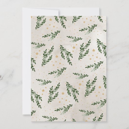 Weihnachtsbaum Feiertag Einladung (Rückseite)