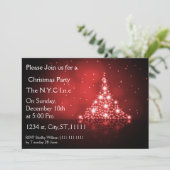 Weihnachtsbaum Feiertag Einladung (Stehend Vorderseite)