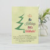 Weihnachtsbaum-Feiertag im Wasser Einladung (Stehend Vorderseite)