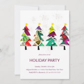 Weihnachtsbaum-Feiertag im Wasser Einladung (Vorderseite)