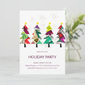 Weihnachtsbaum-Feiertag im Wasser Einladung (Stehend Vorderseite)