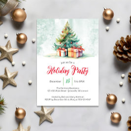 Weihnachtsbaum-Feiertag im Wasser Einladung