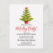 Weihnachtsbaum-Feiertag im Wasser Einladung Postkarte (Vorderseite)