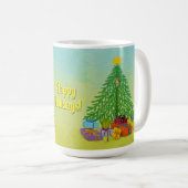 Weihnachtsbaum-Feiertag Kaffeetasse (VorderseiteRechts)