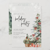 Weihnachtsbaum Feiertag Moderne Weihnachten Weihna Einladung (Vorne/Hinten)