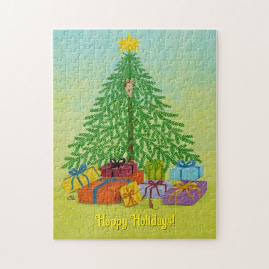Weihnachtsbaum-Feiertag Puzzle (Vertikal)