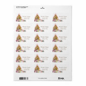 Weihnachtsbaum, Feiertage Adressaufkleber (Vorne)