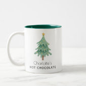 Weihnachtsbaum Feiertage Custom Zweifarbige Tasse (Links)