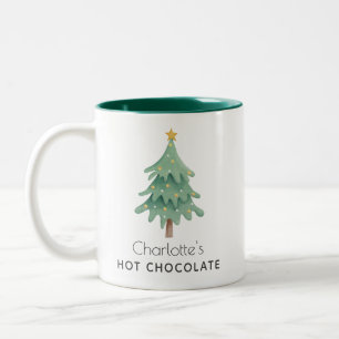 Weihnachtsbaum Feiertage Custom Zweifarbige Tasse