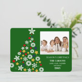 Weihnachtsbaum Feiertage Fotokarte Feiertagskarte (Stehend Vorderseite)